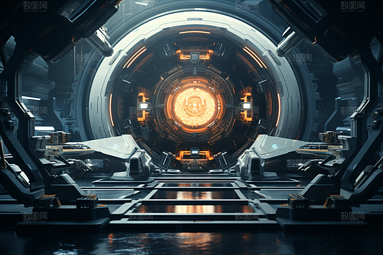 C4D科幻空间科幻片未来场景模型