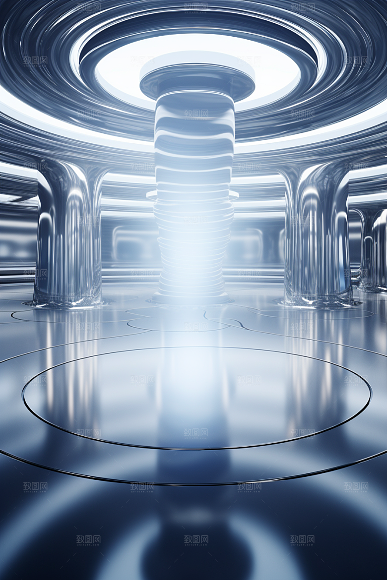 C4D科幻空间空间站幻想场景模型