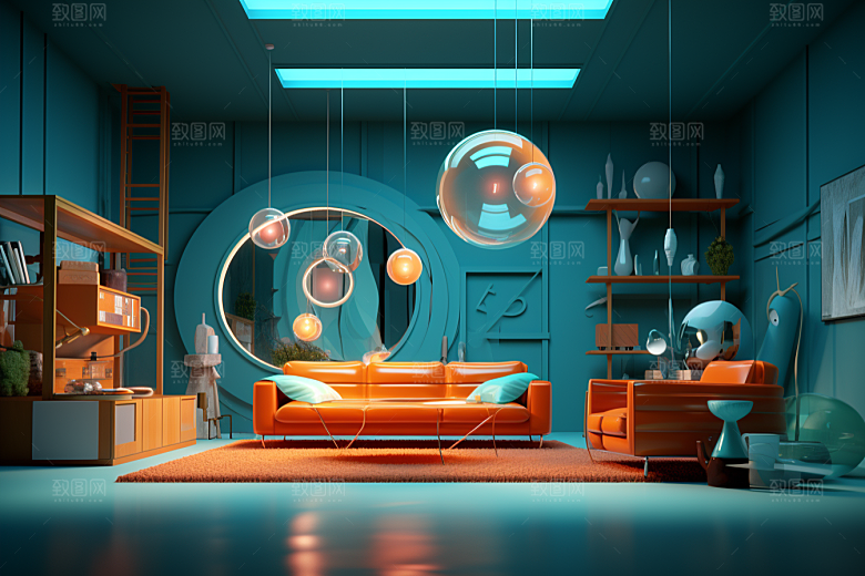 C4D科幻空间科技幻想场景模型