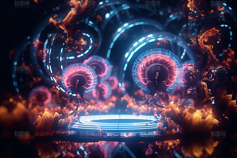C4D科幻空间宇宙科技场景模型