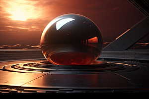 C4D科幻空间赛博朋克未来场景模型