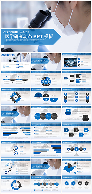 简约大气医学医疗科技PPT模板