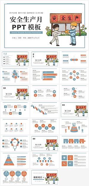 安全生产培训知识PPT模板
