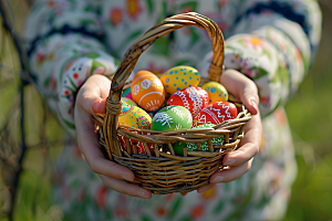 复活节彩蛋传统文化西方节日摄影图