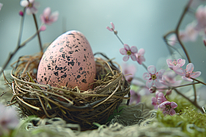 复活节彩蛋彩绘鸡蛋摄影图