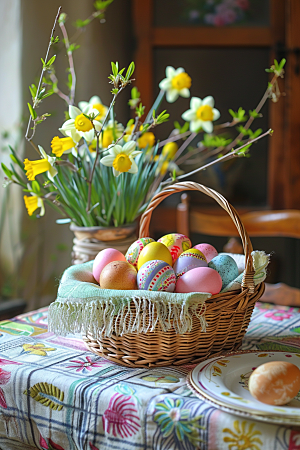 复活节彩蛋西方节日鸡蛋摄影图