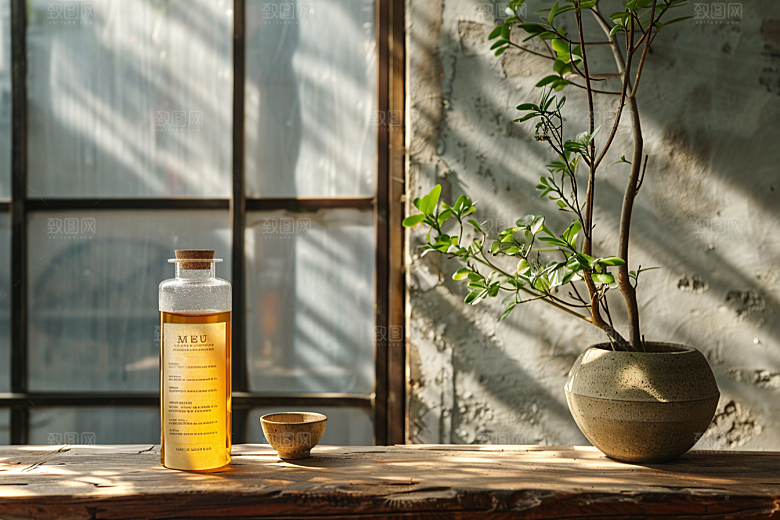 西餐菜单原木风高清样机