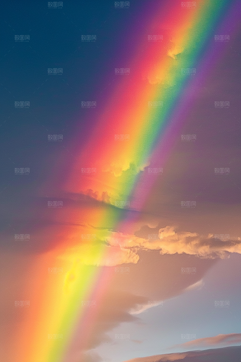 彩虹风光晴空霓虹摄影图