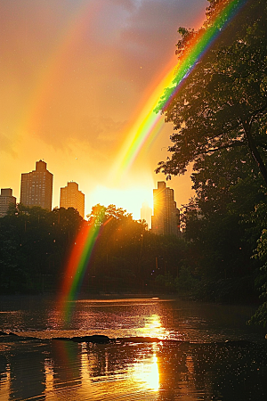 彩虹风光高清自然摄影图