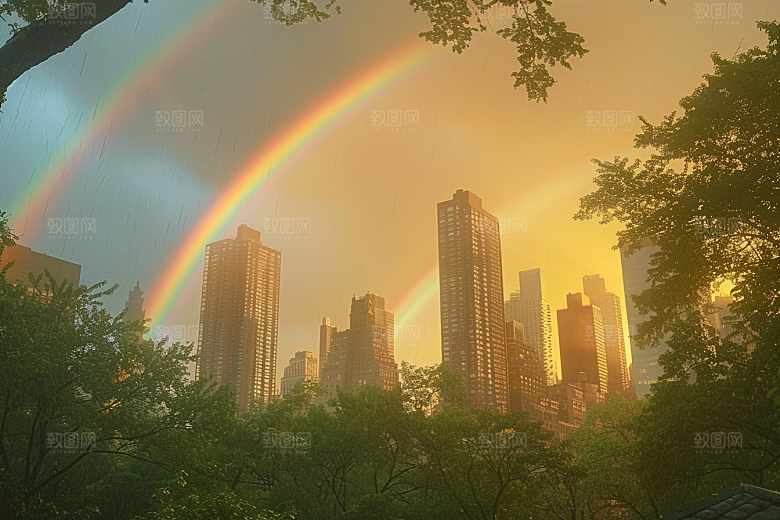彩虹风光自然户外摄影图