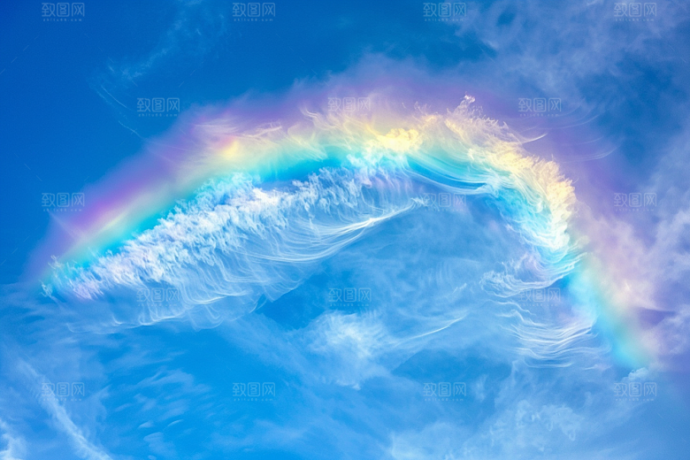 彩虹风光自然景色摄影图