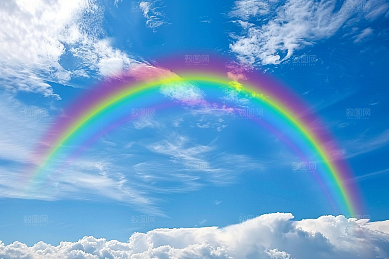 彩虹风光唯美景色摄影图
