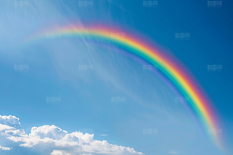 彩虹风光户外雨后晴空摄影图