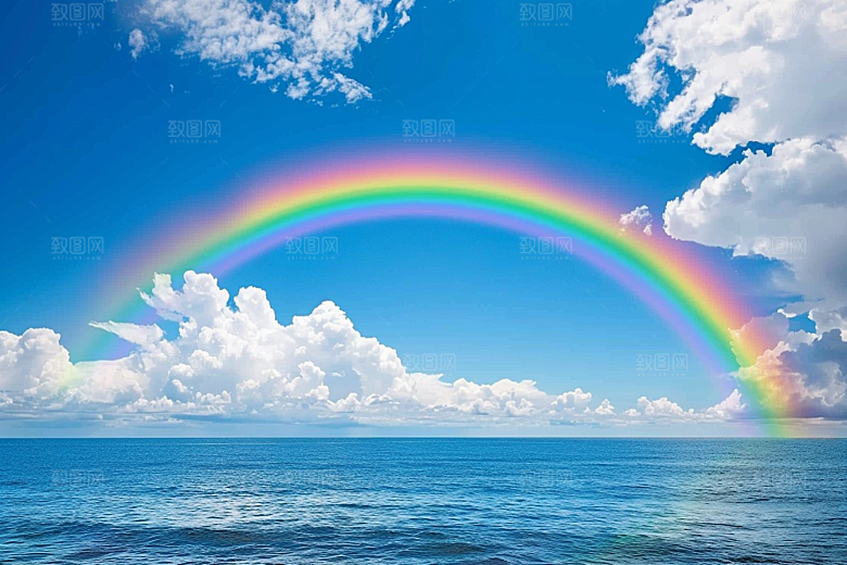 彩虹风光美景户外摄影图