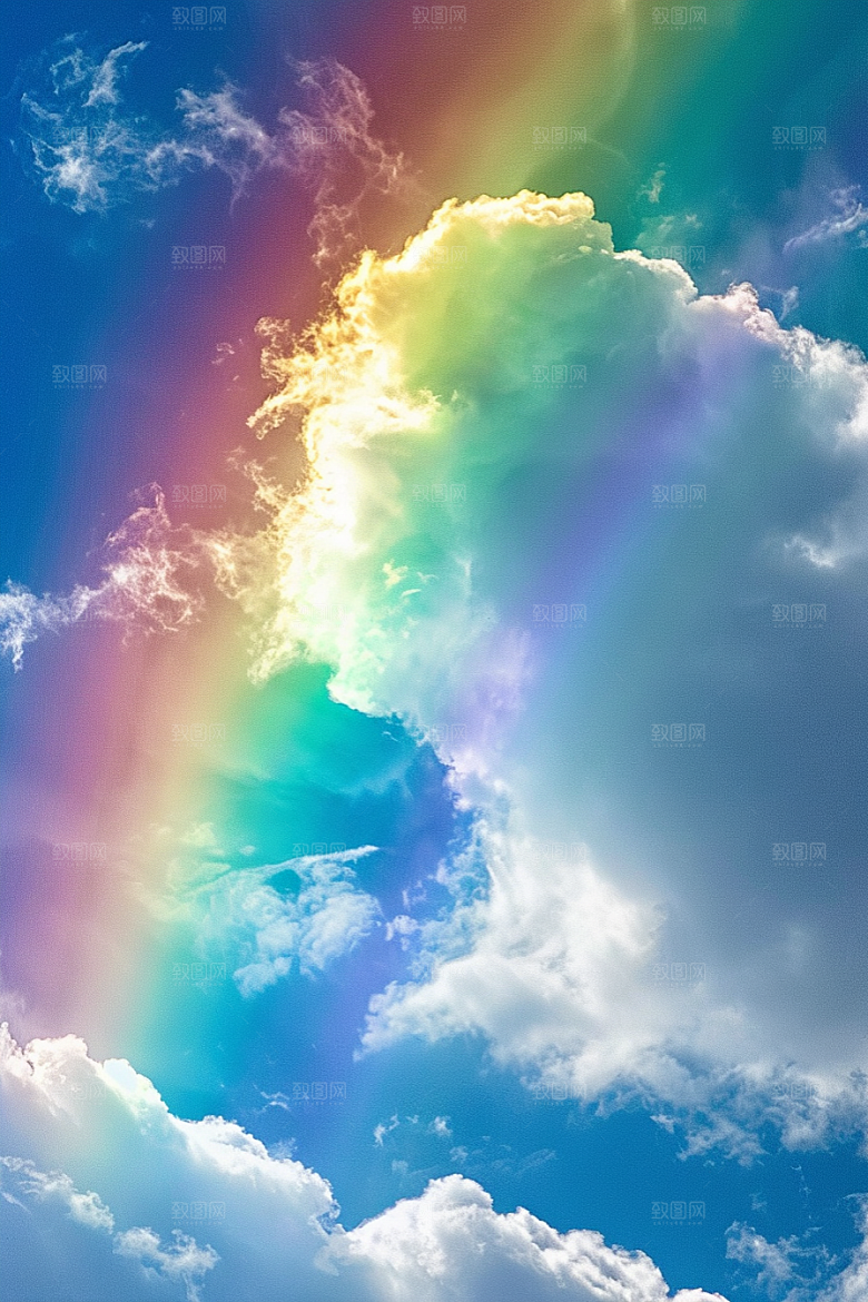 彩虹风光景色霓虹摄影图