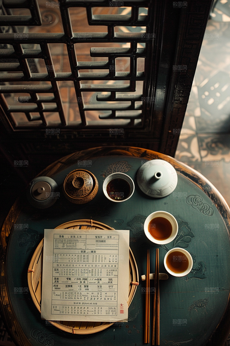复古菜单餐厅场景样机