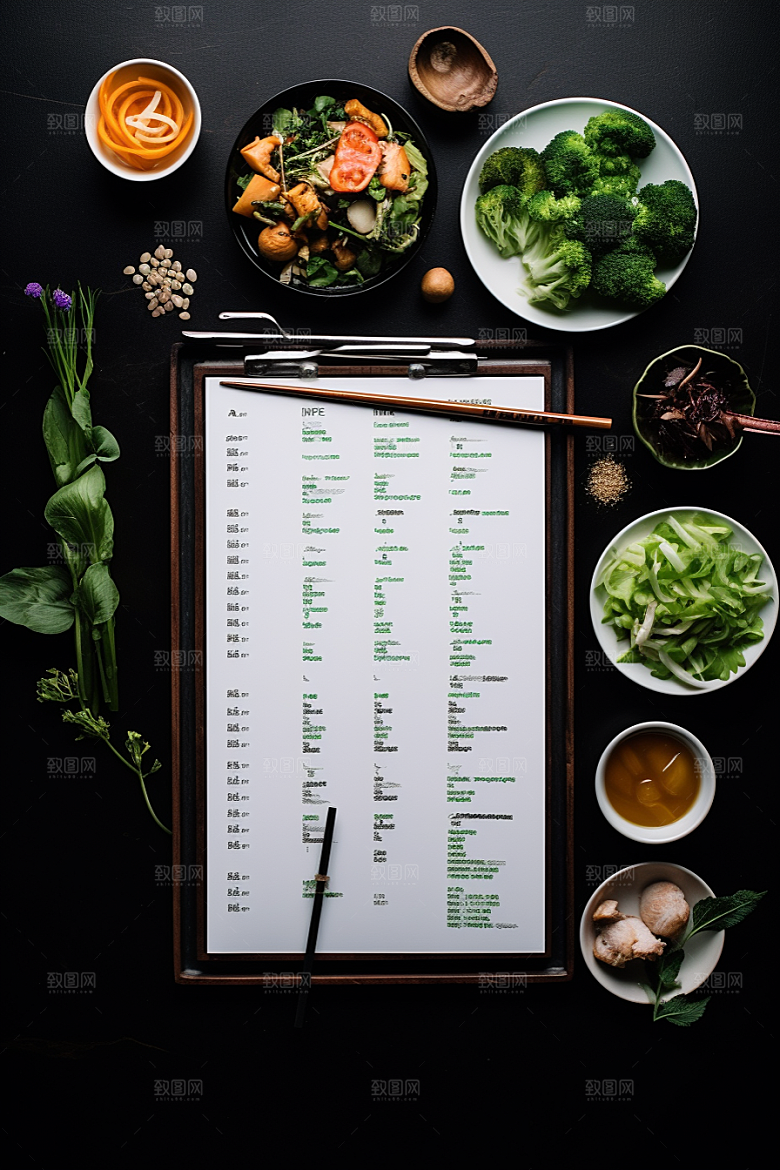复古菜单菜谱高清样机