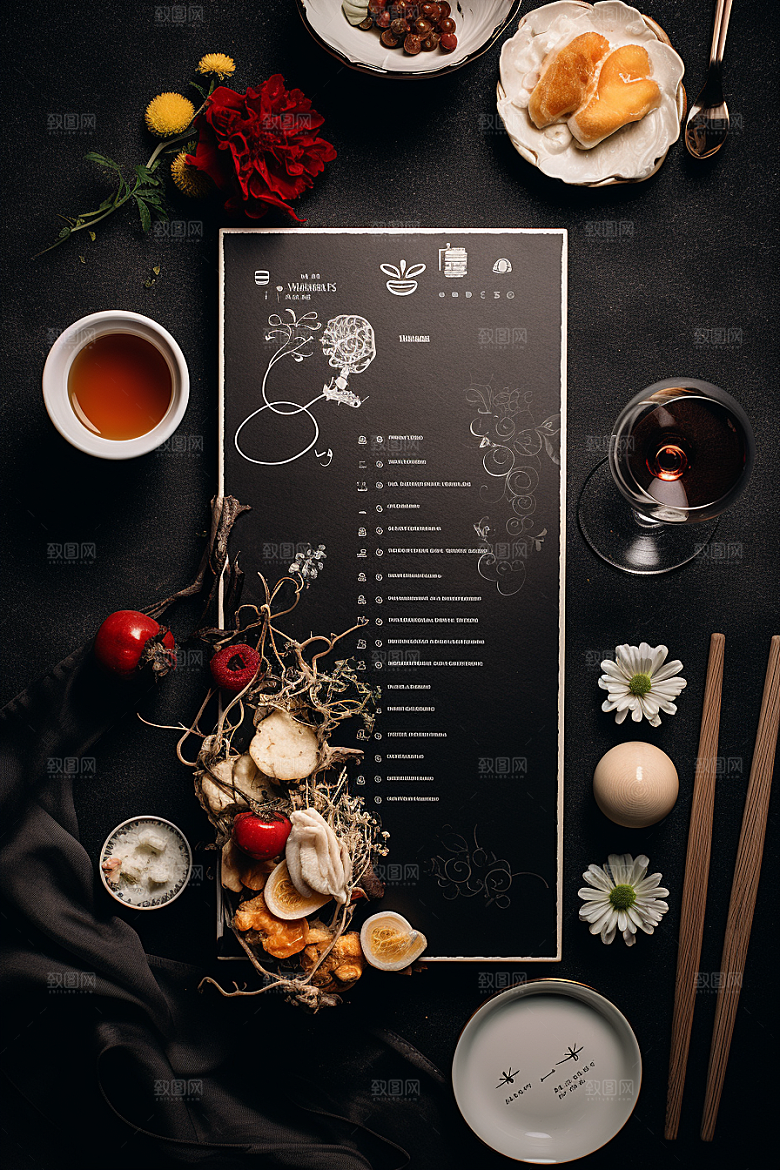 复古菜单轻食高清样机