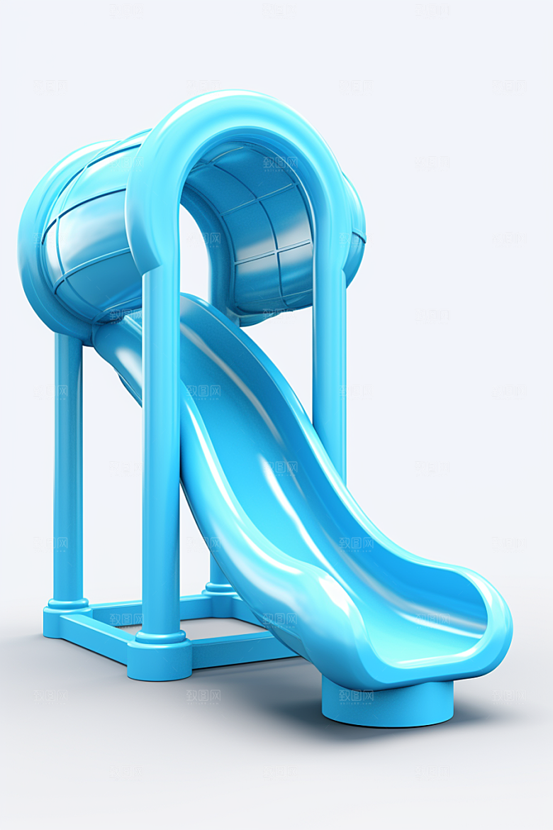 3D立体游乐园卡通可爱渲染图