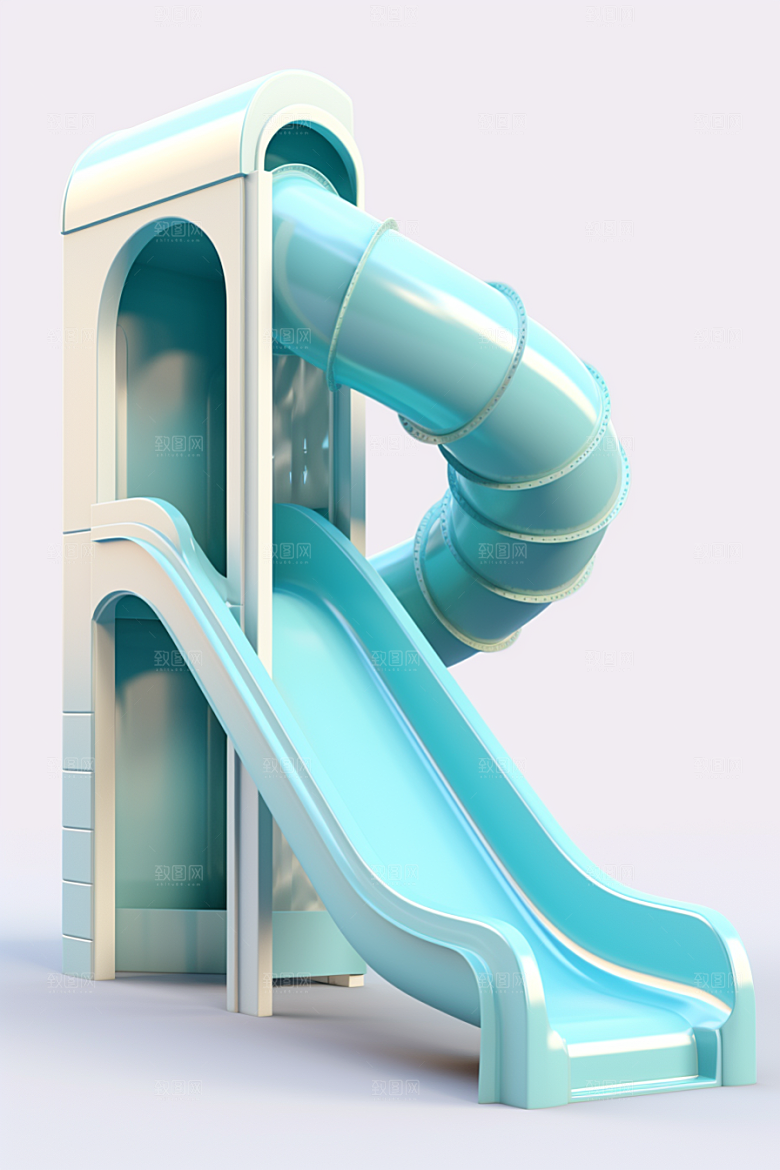 3D立体游乐园童趣可爱渲染图
