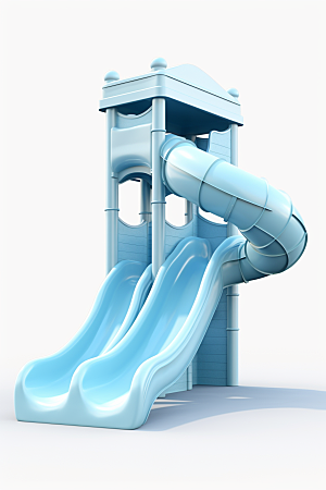 3D立体游乐园梦幻童趣渲染图