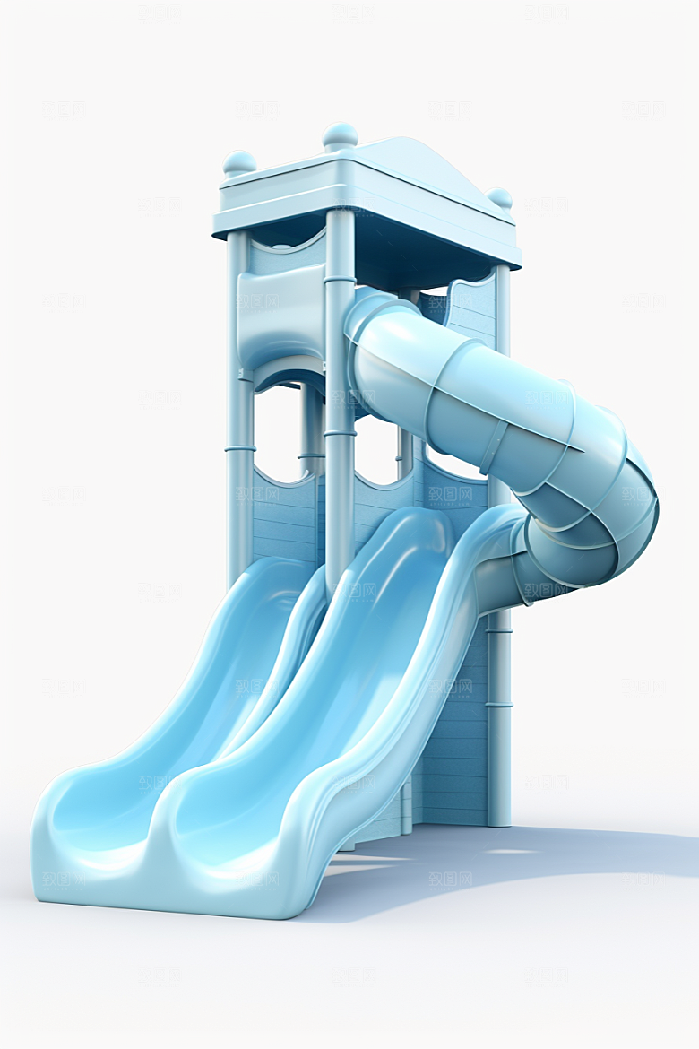 3D立体游乐园梦幻童趣渲染图