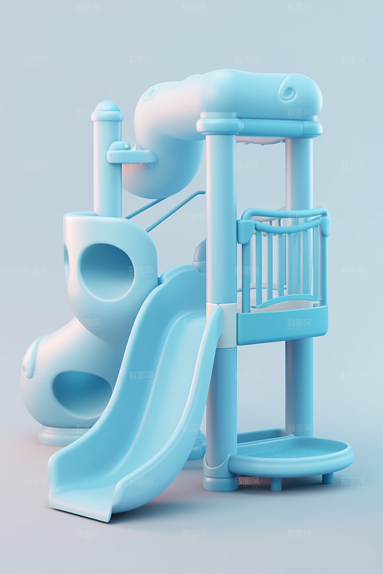 3D立体游乐园梦幻卡通渲染图