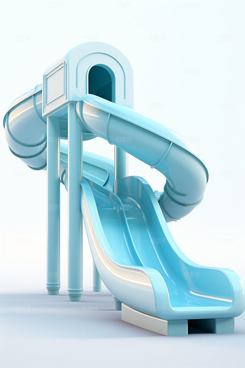 3D立体游乐园模型卡通渲染图