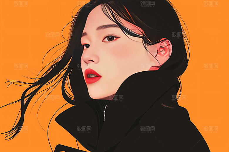 彩色潮流人物扁平风高清插画