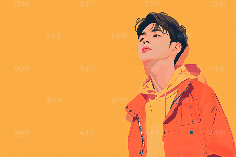 彩色潮流人物扁平风高清插画