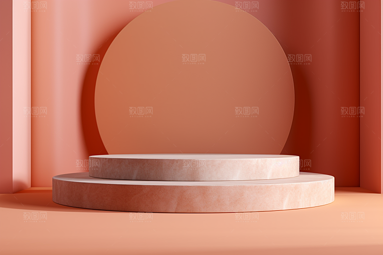 彩色简约自然质感电商背景