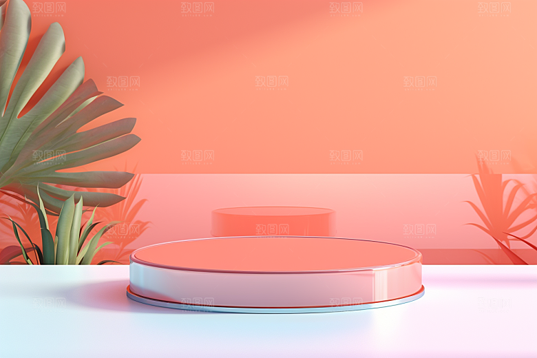 彩色简约购物高级感电商背景