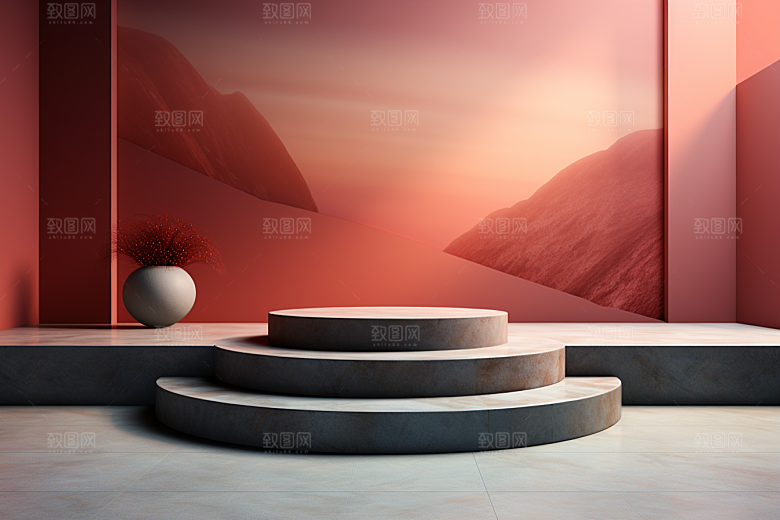 彩色简约促销自然电商背景
