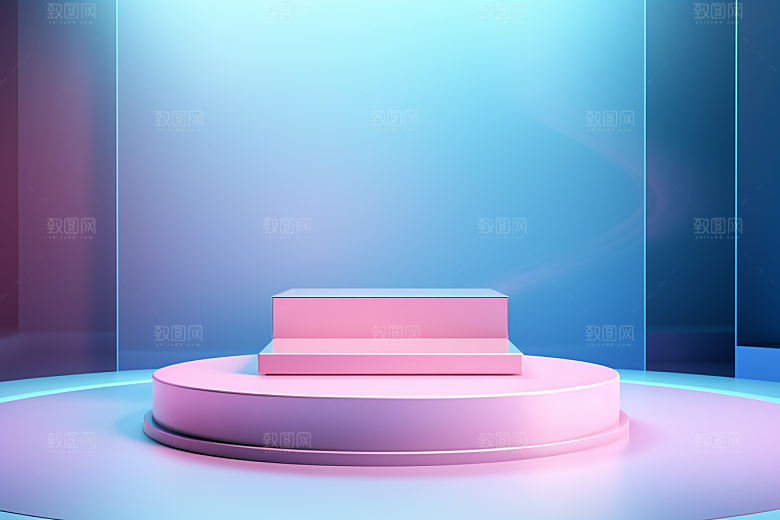 彩色简约高级感大气电商背景