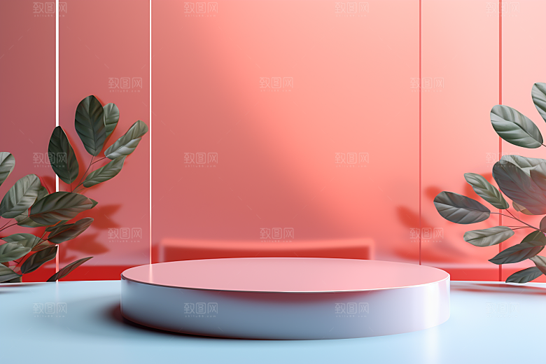 彩色简约几何时尚电商背景