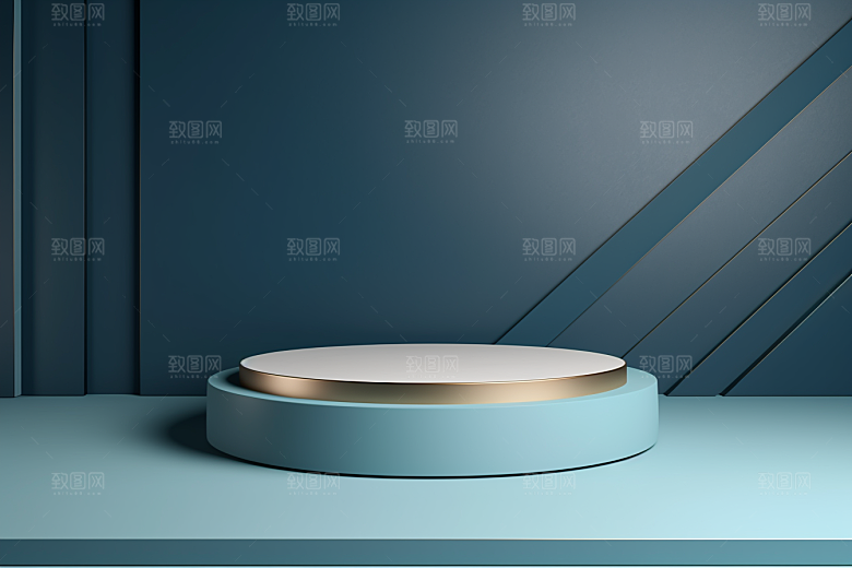 彩色简约促销产品展台电商背景