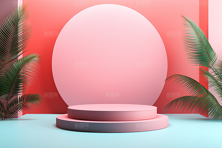 彩色简约购物时尚电商背景