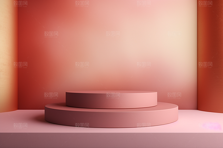 彩色简约大气产品展台电商背景