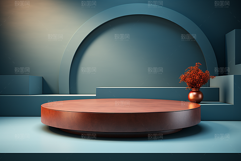 彩色简约产品展台INS风电商背景