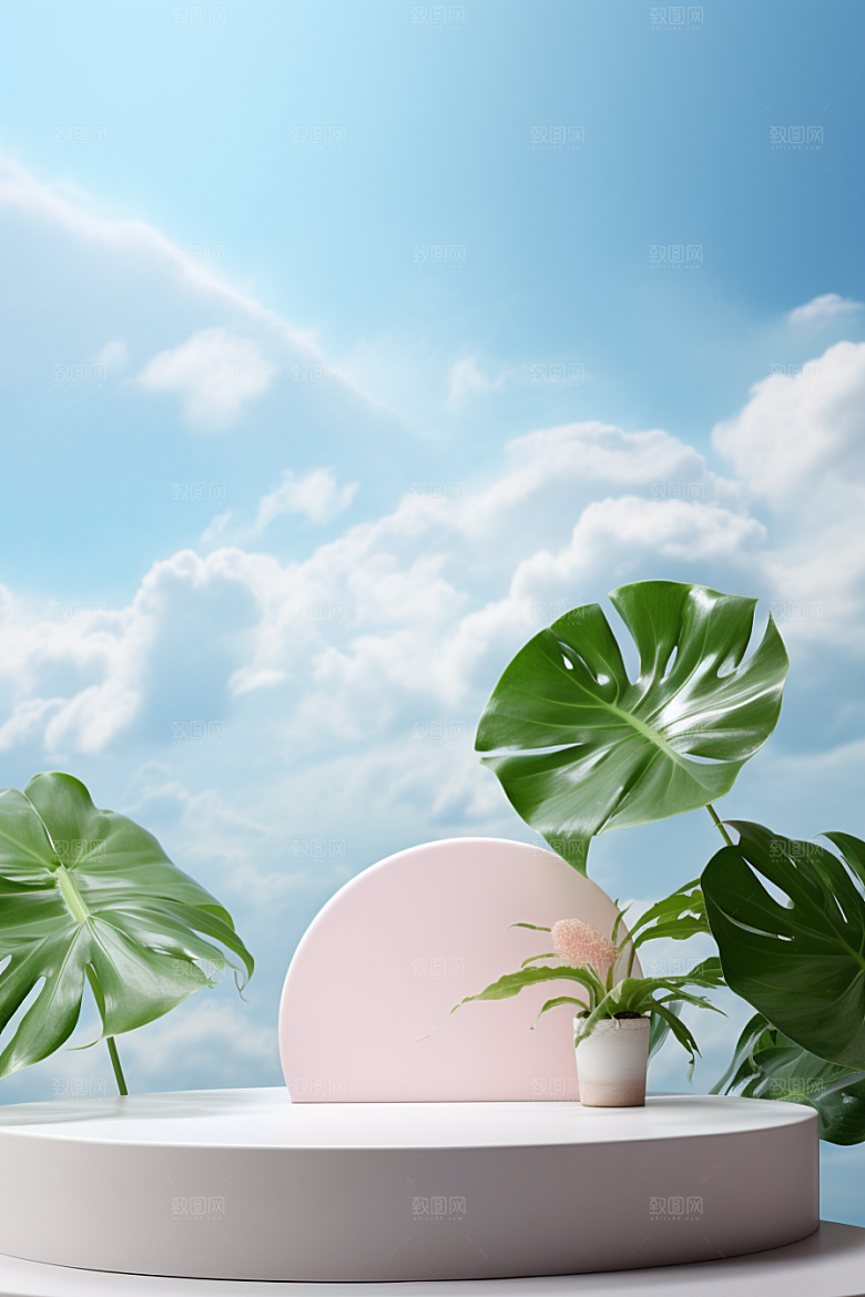彩色简约质感大气电商背景