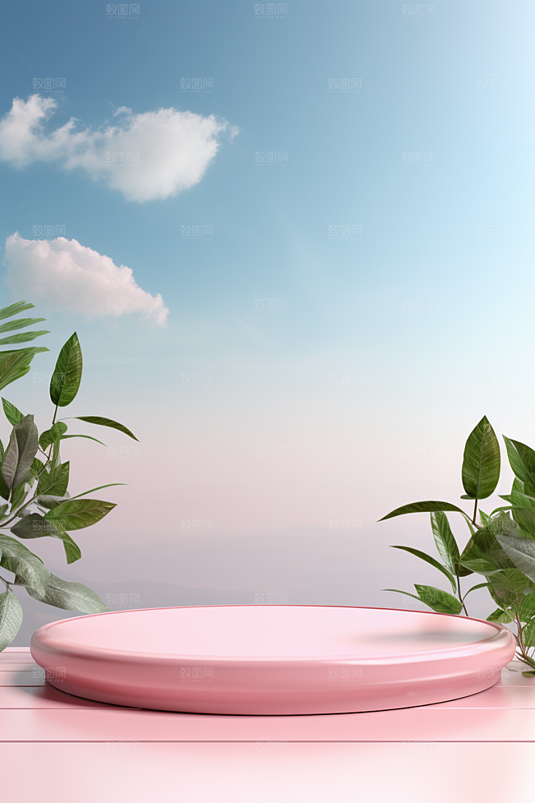 彩色简约高级感高清电商背景