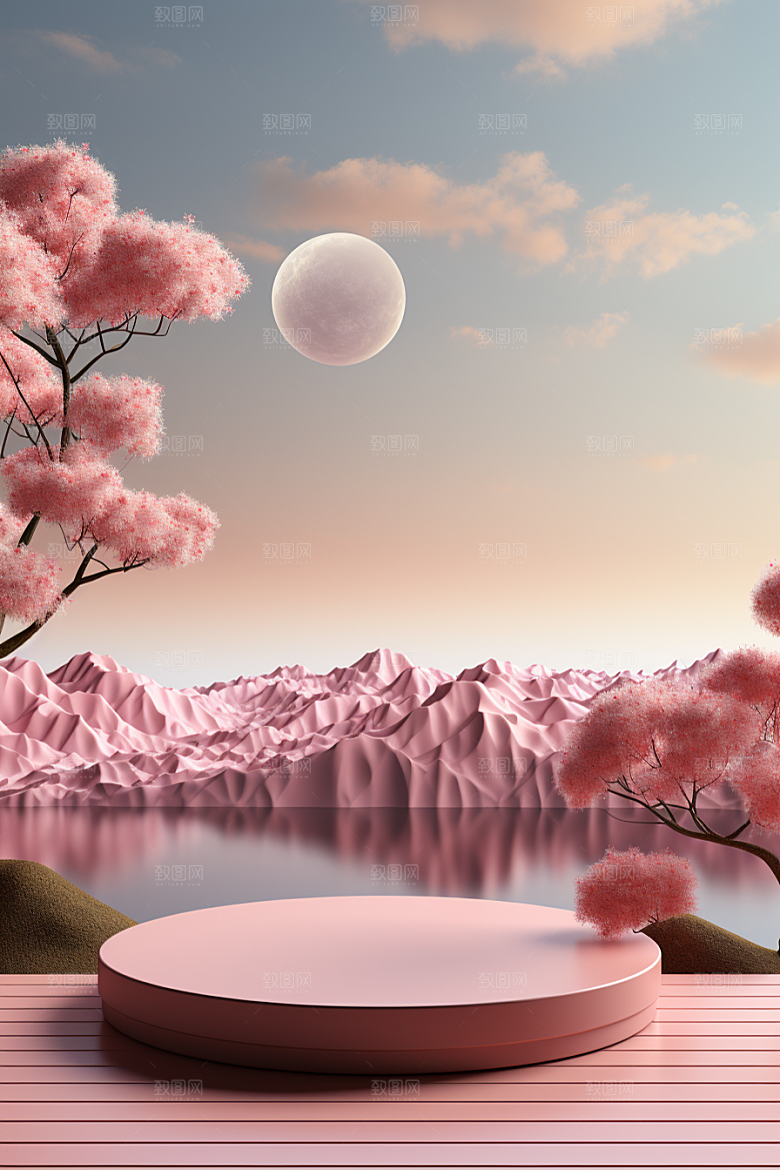 彩色简约高清INS风电商背景