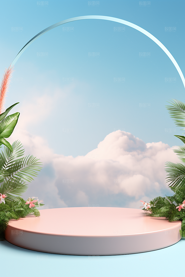 彩色简约时尚高清电商背景