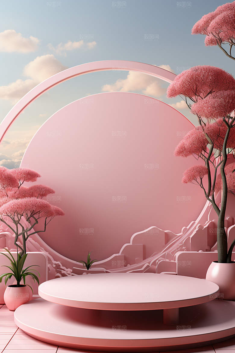 彩色简约精致高清电商背景