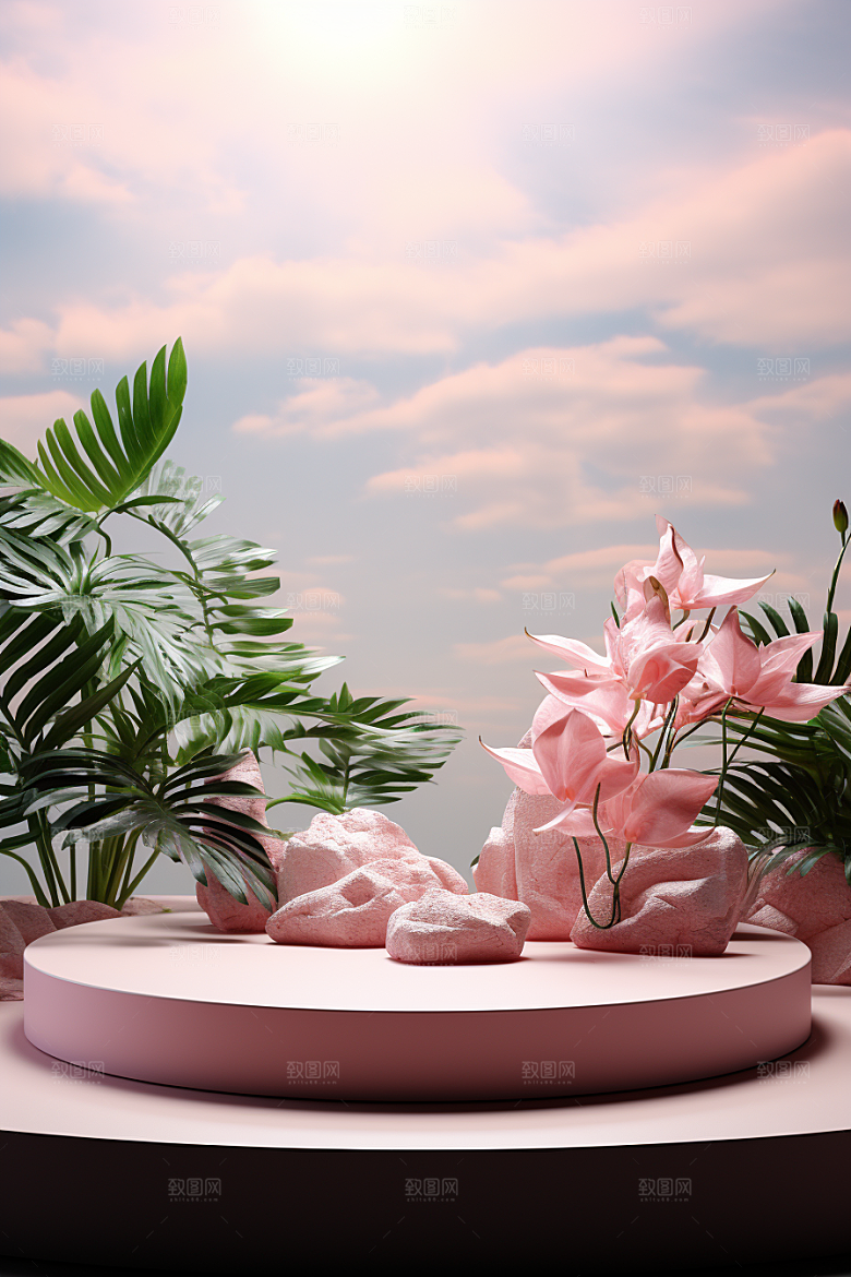 彩色简约高级感INS风电商背景