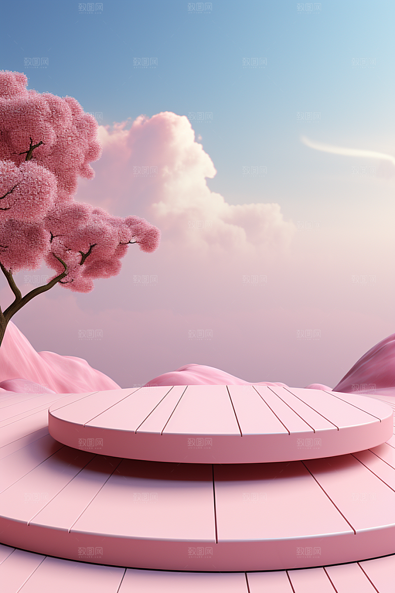 彩色简约几何促销电商背景