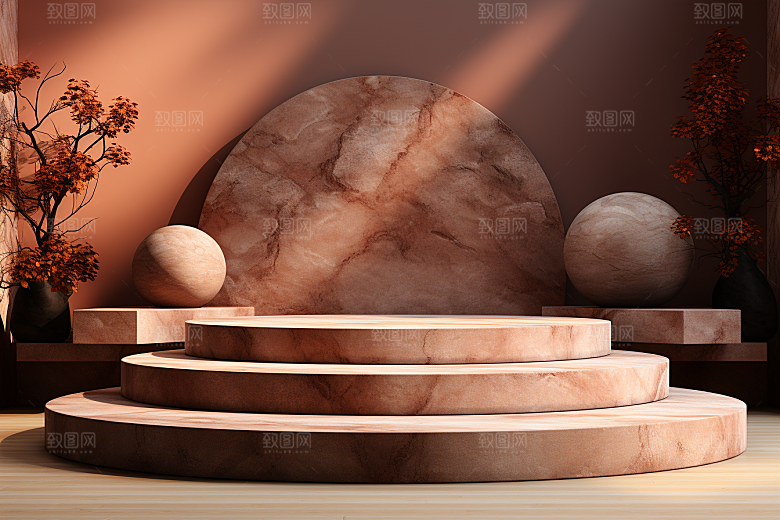 彩色简约高级感质感电商背景