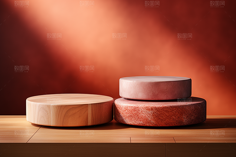 彩色简约产品展台INS风电商背景