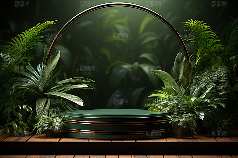 彩色简约促销产品展台电商背景