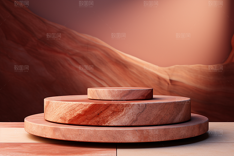 彩色简约产品展台质感电商背景